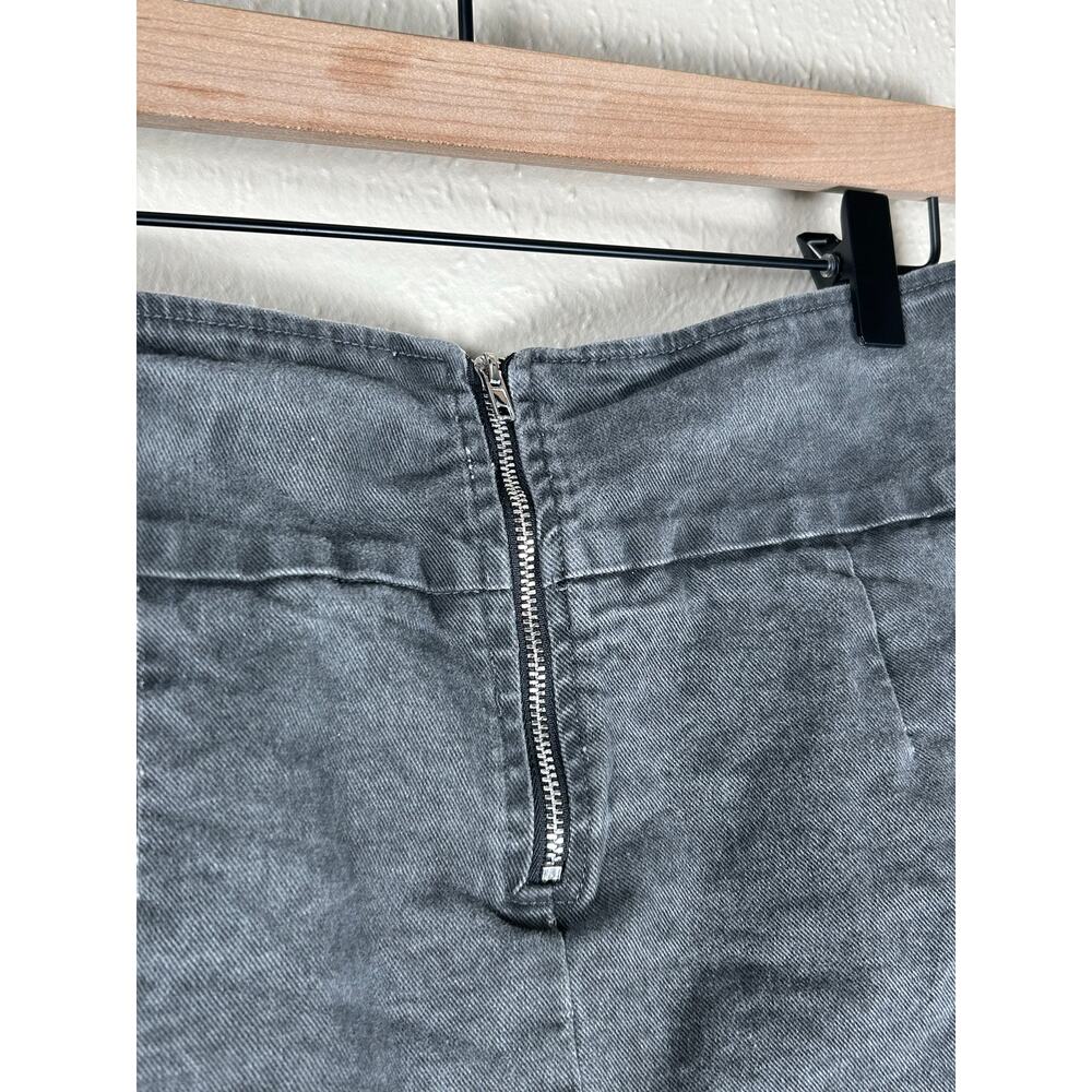 Vintage Y2K Micro Mini Skirt Size Small Skort Black Denim Skater Preppy Grunge - Picture 7 of 10